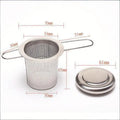 Reusable Stainless Steel Mesh Tea Strainer with Lid for Loose Tea Leaves And Spices Compatible with Teapots And Mugs Oasis Select B