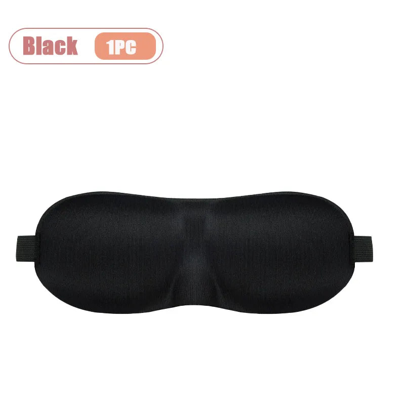 3D Contour Sleep Mask for Men Women No Pressure Memory Foam Breathable Travel Blindfold with Adjustable Strap Block Out Light Oasis Select Black-1PC