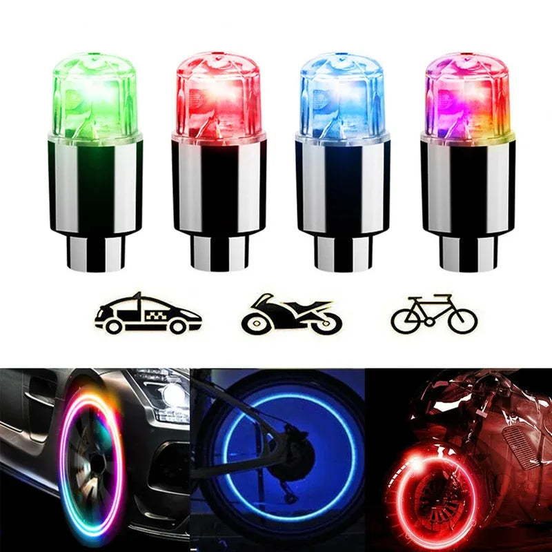 2/4/8Pcs Tire Valve Cap Lights Durable Tire Lights For Car Air Valve Caps With Lights For Motorcycles Bicycles Electric Vehicles Oasis Select