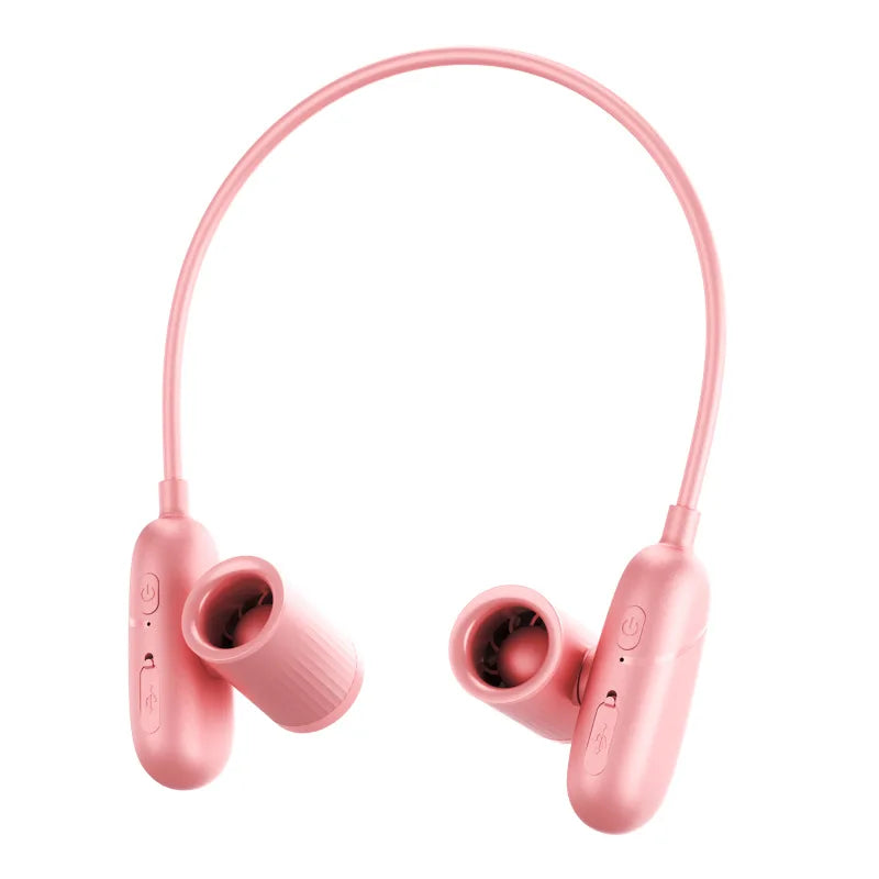 Portable Wearable Neck Fan – Hands-Free Adjustable Personal Fan Wearable Neck Fan Oasis Select pink