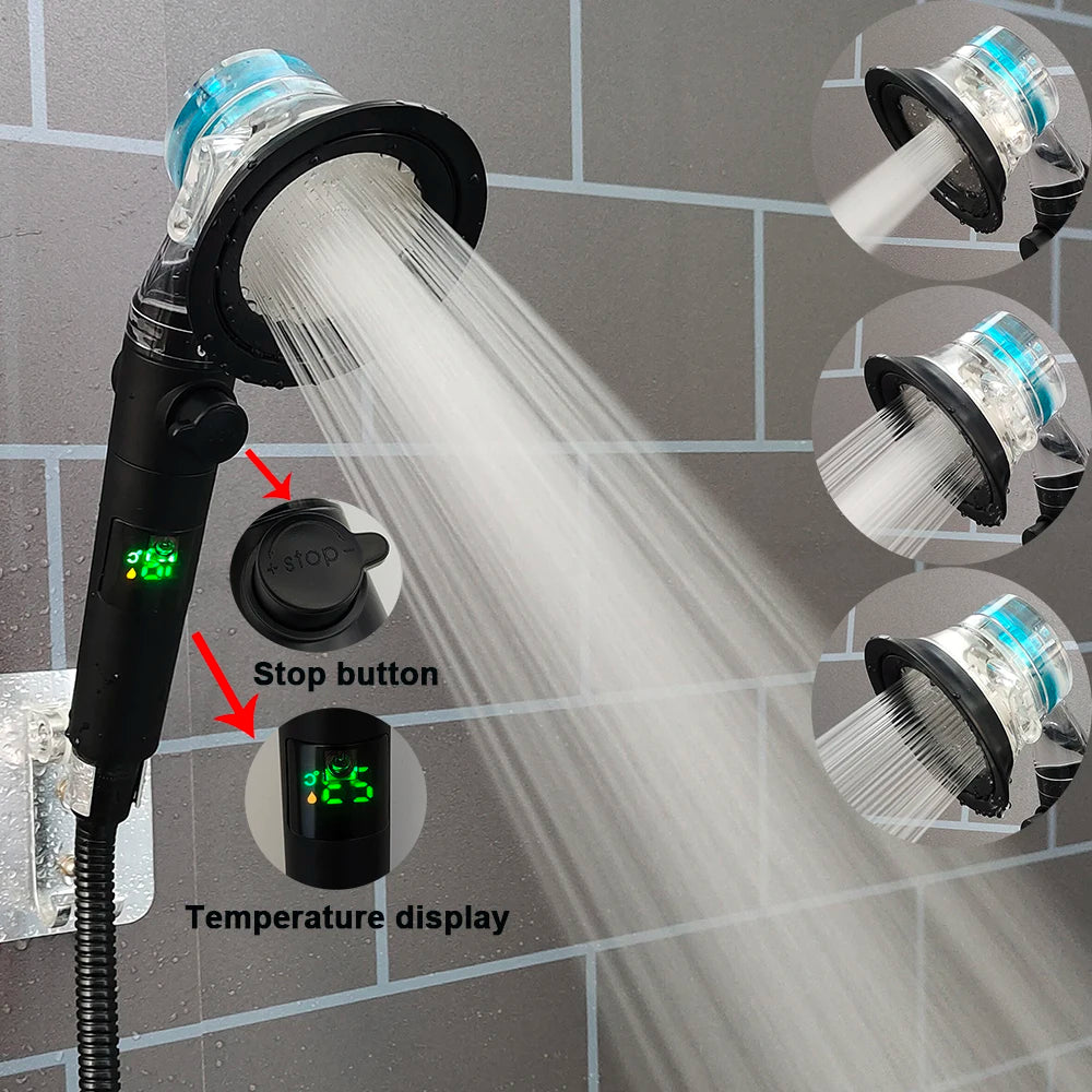 New 3 Modes Shower Head High Pressure Showerhead Portable Filter Rainfall Faucet Tap Bathroom Bath Home Innovative Accessories Oasis Select