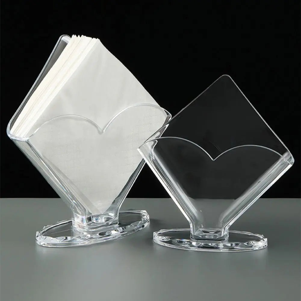 Fashion Transparent Acrylic Napkin Holder Sturdy Desktop Upright Tissue Box Vertical Paper Towel Box Restaurant Napkin Box Oasis Select