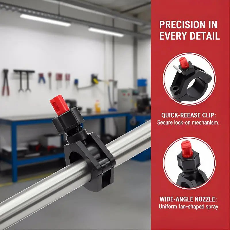 Quick Release Clip Flat Fan Nozzle Wide Angle Eyelet Spraying Clamp Fast Change For Vehicle Washing Industrial Use Oasis Select