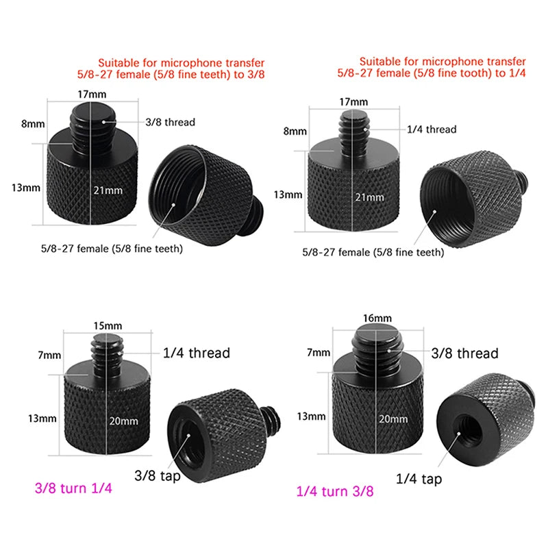 Camera Screw Adapter 5/8 to 3/8 to 1/4" | Tripod & Monopod Mount