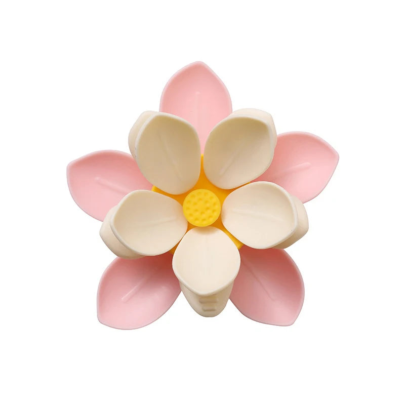 3D Lotus Shape Magnetic Snack Bag Sealer Clip Food Sealing Clip Fridge Magnet Kitchen Decorative Accessory Oasis Select Pink