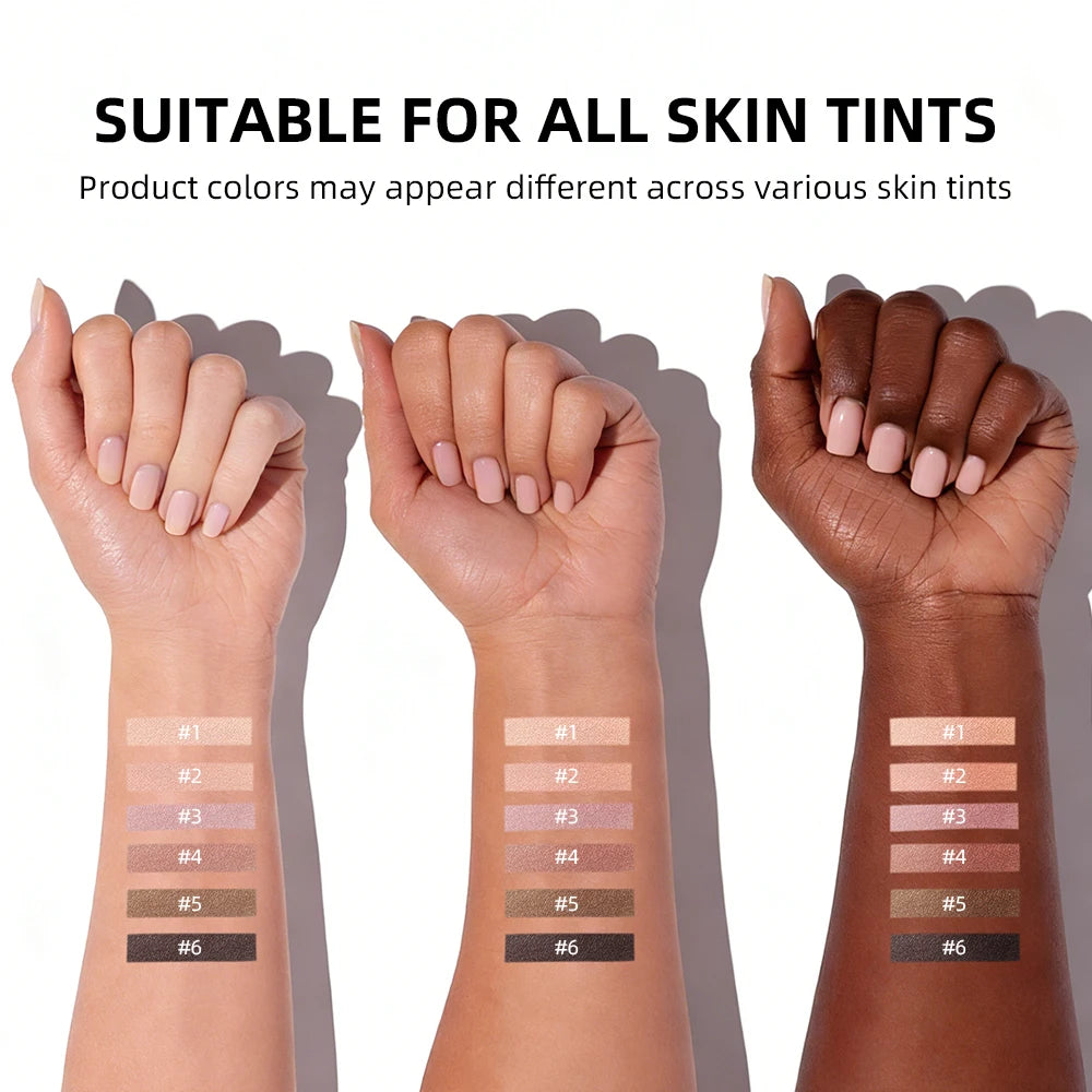 Lakerain 6 Color Eyeshadow Palette Matte Long-Lasting Waterproof Blendable Color High Pigment Nude Party Daily Stage Makeup Oasis Select
