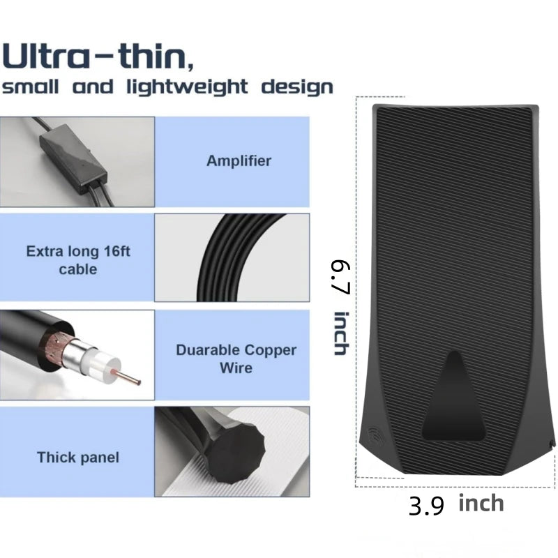 2026 Amazon New Private Indoor/Outdoor HDTV Antenna DVB-T2 Digital TV Antenna for Clearer Picture Reception Oasis Select