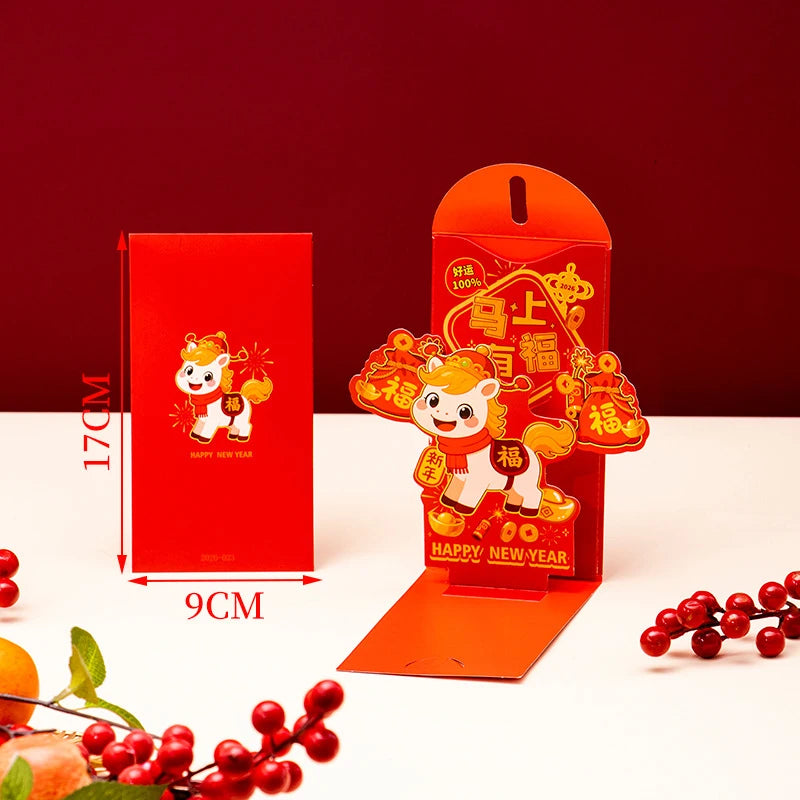 Chinese New Year Red Envelopes Red Pocket Year Of Horse Lucky Money Pockets Spring Festival Gift New Year Eve Hongbao Oasis Select A1