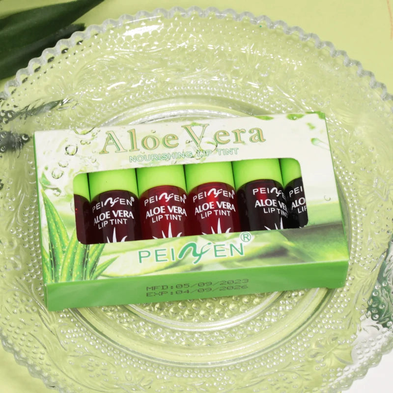 6-Pack Aloe Vera Tinted Lip Oil Set – Hydrating Lip Glaze Tinted Lip Oil Set Oasis Select