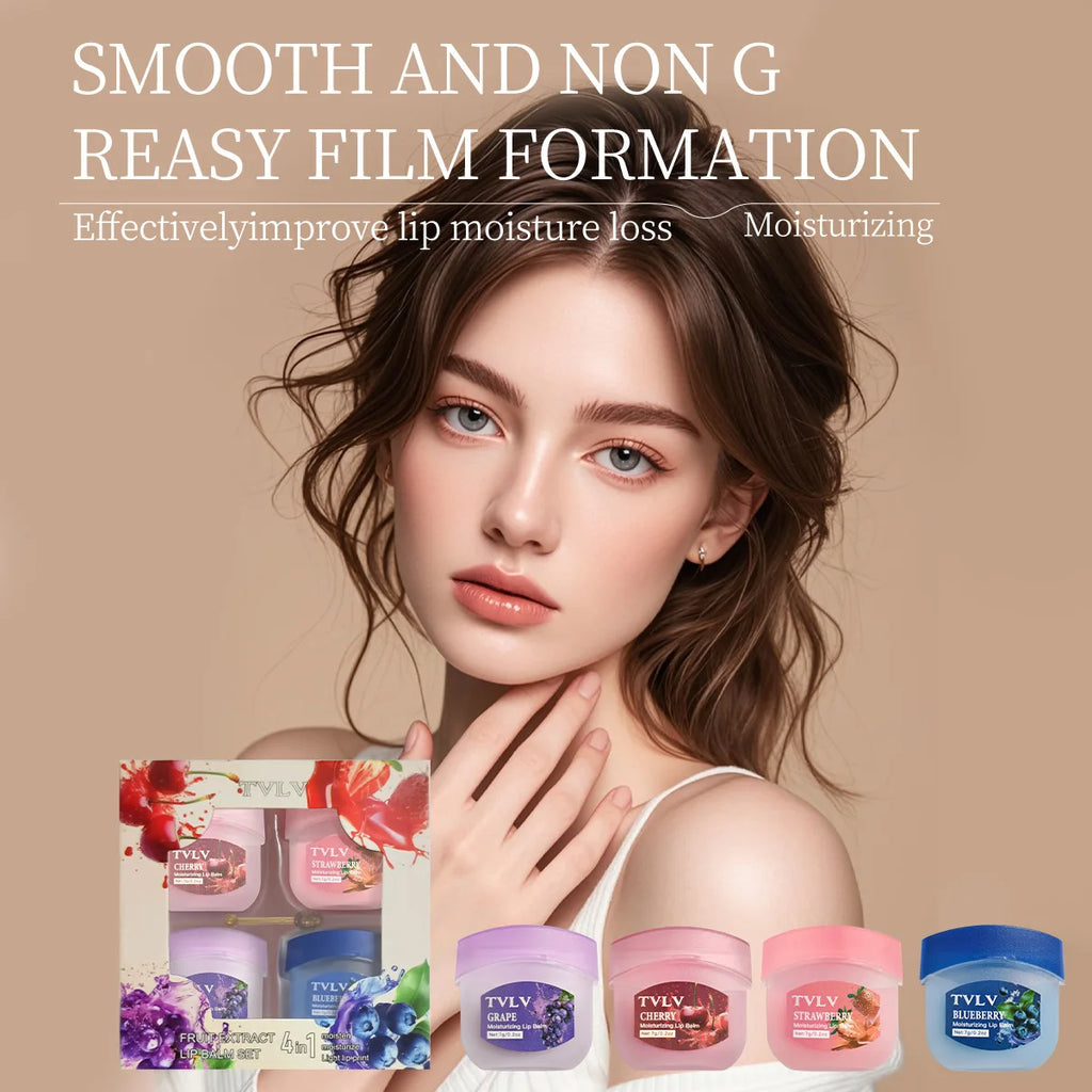YOUNGCOME Natural Plant Jelly Lip Gloss Set 4×7g – Moisturizing
