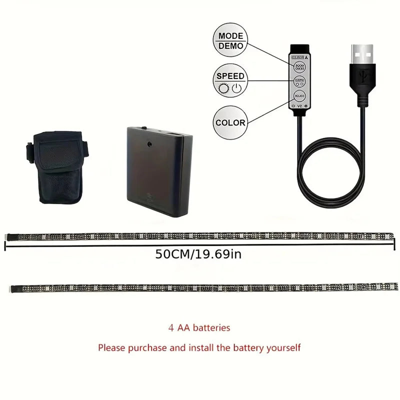 LED Strip Light for Scooter, Skateboard & Bike | Night Ride