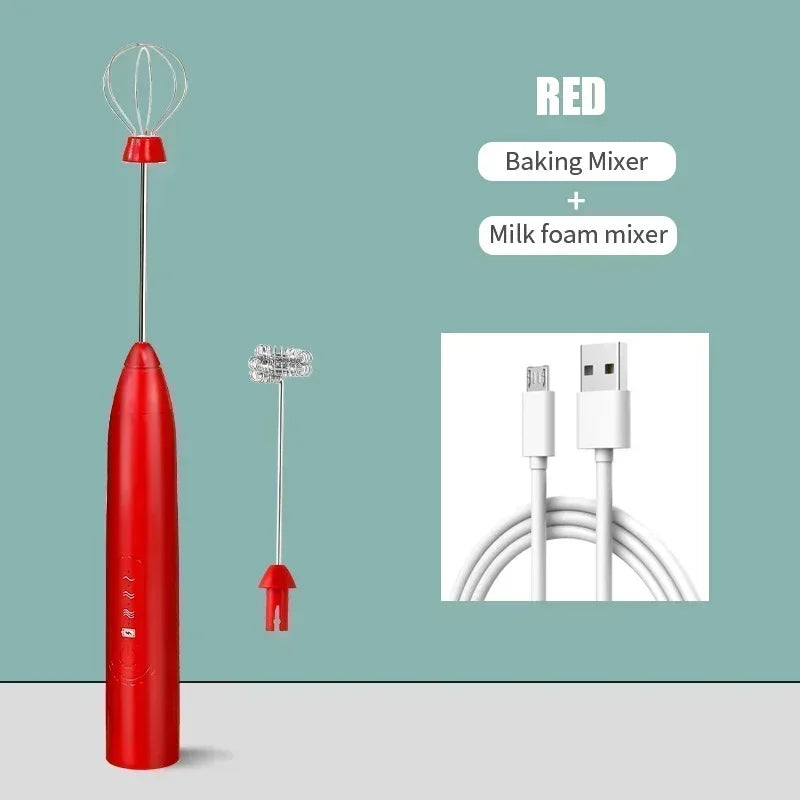 2-in-1 USB Electric Egg Beater & Milk Frother – GUOHE