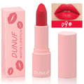 DUNUF 1 Pcs Matte Powder lipstick, Lasting 24 Hours Non-fading Waterproof Non-stick Easy to Color Lip Gloss Makeup Gift Oasis Select 09 Full Size