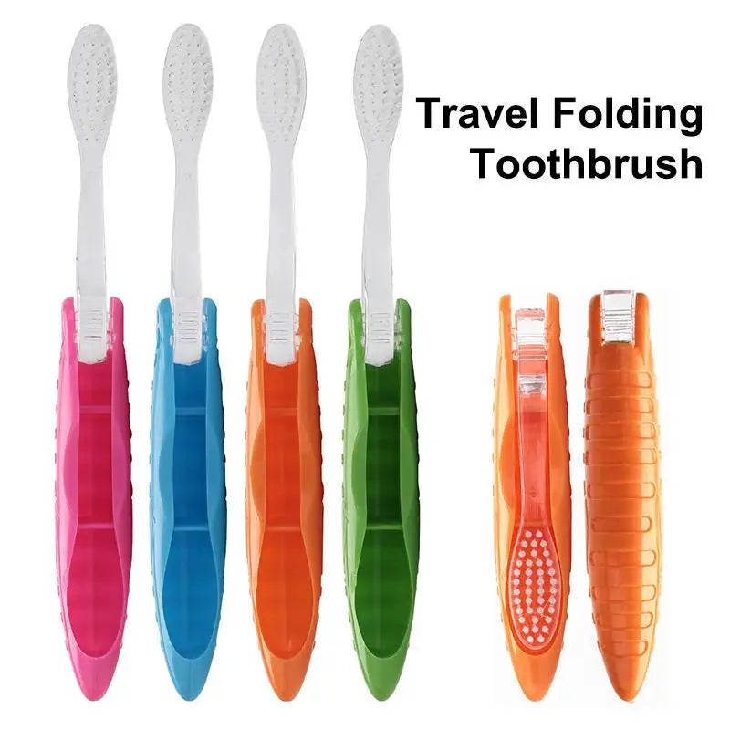 1pcs Folding Toothbrush Travel Shrimp Shell Toothbrush Soft Nylon Bristle Tourism Portable Toothbrush Oasis Select