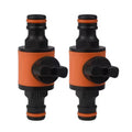 1PC/2PCS Garden Hose Shut Off Valve Tap Adapter Quick Joint Garden Sprays Sprinklers for Watering The Garden Oasis Select orange 2pcs