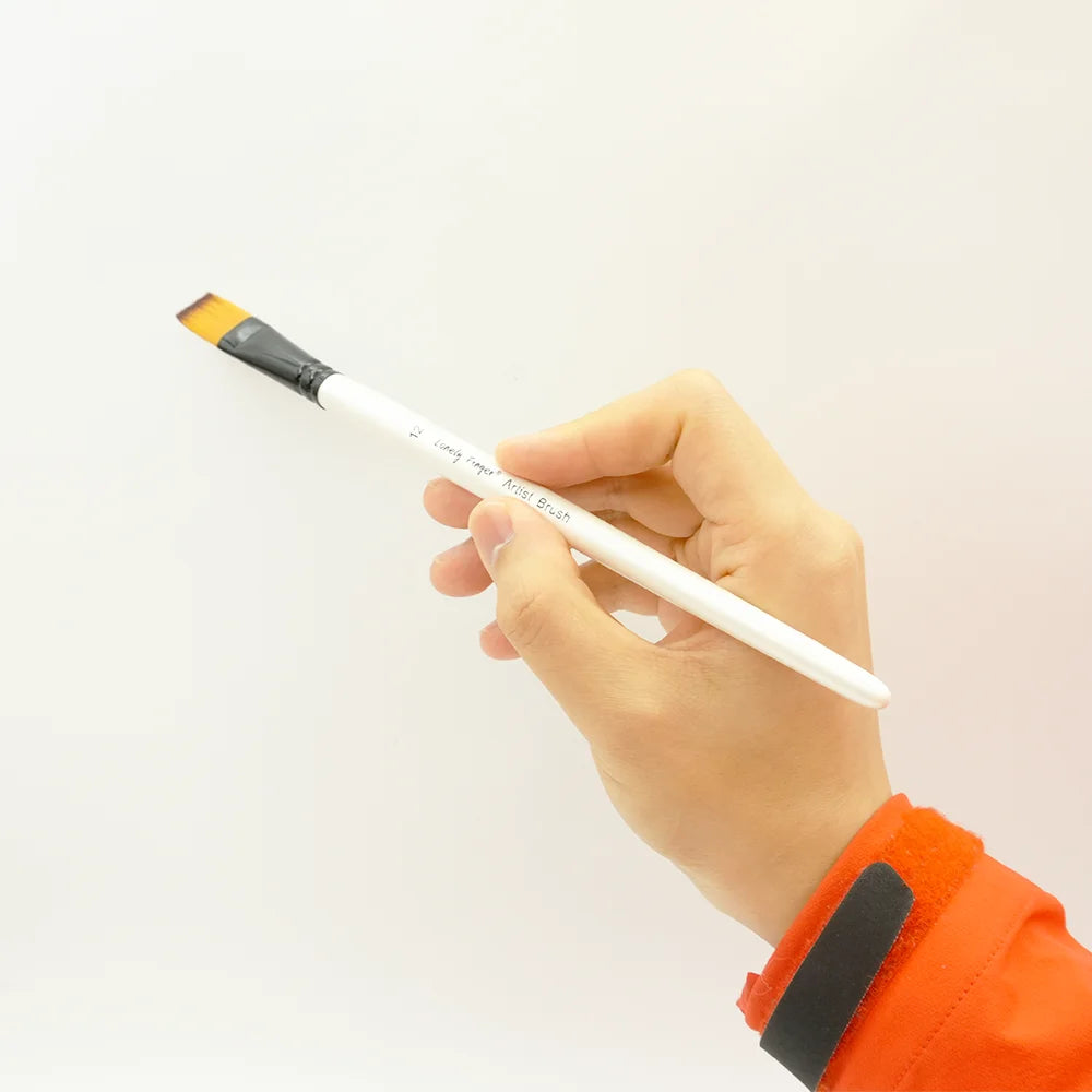 6PCS Flat Paint Brushes ,Watercolor Brush Synthetic Nylon Craft Artist Brushs for Adult Artist Oil Canvas Oasis Select