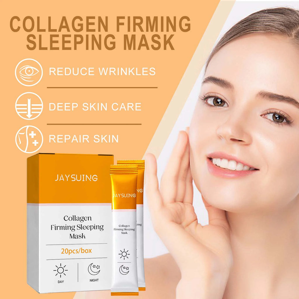 Jaysuing Collagen Sleep Mask – Hyaluronic Acid, 20pcs Sleep Facial Mask Oasis Select