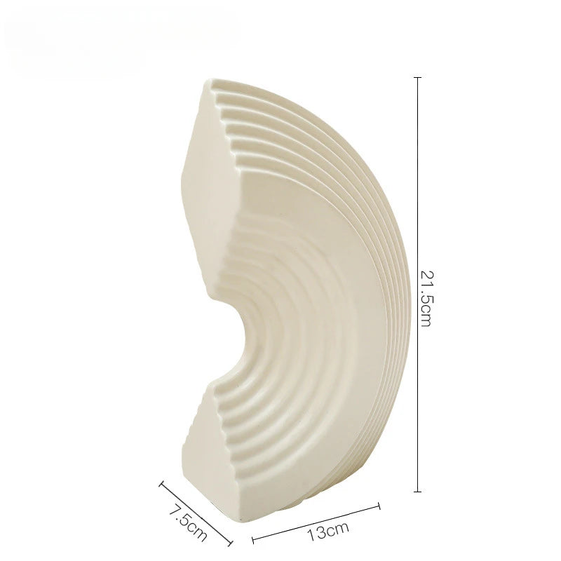 Modern Minimalist Alien Symbols Vase Homestays Hotel Simple Decor Room Decoration Flower Vase Home Decor Oasis Select 2031 White
