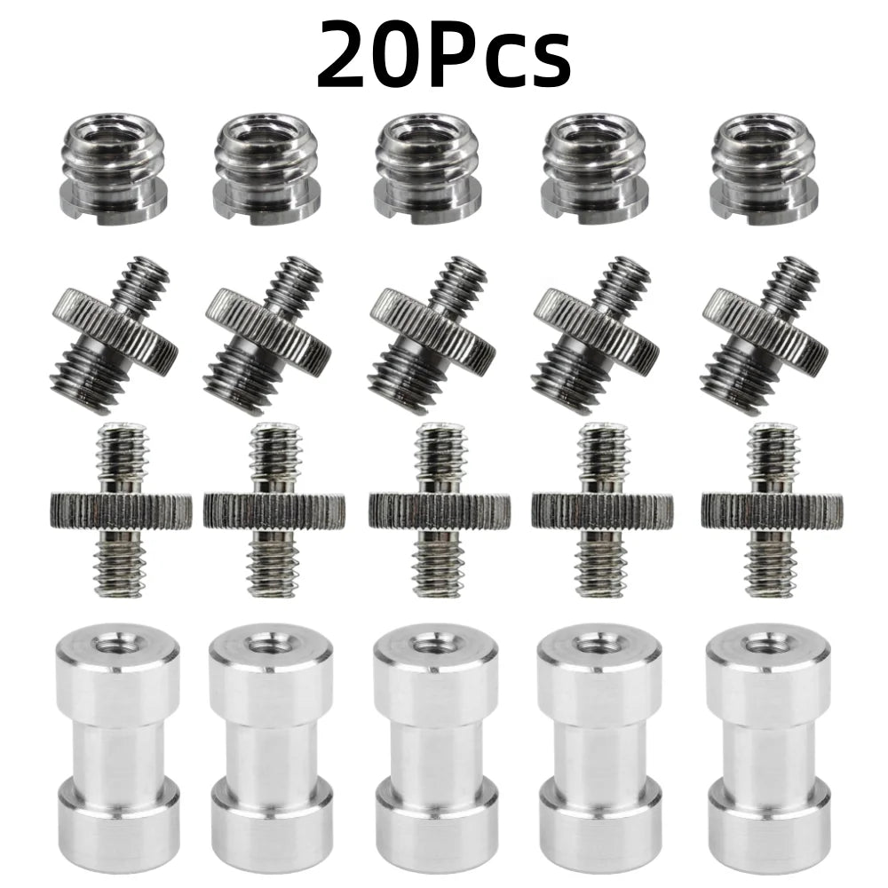 20Pcs 1/4" to 3/8" Screw Adapter Kit | Tripod & Flash Mount