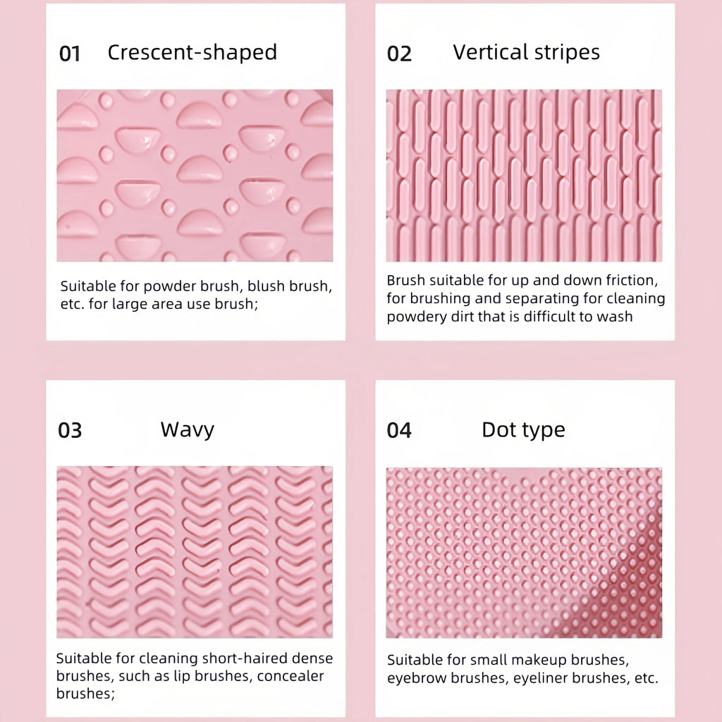 Makeup Brush Cleaner Silicone Pad | Brush Wash Mat Bowl | Foldable Cosmetic Brush Scrubber | Portable Makeup Tool | Deep Clean T Oasis Select