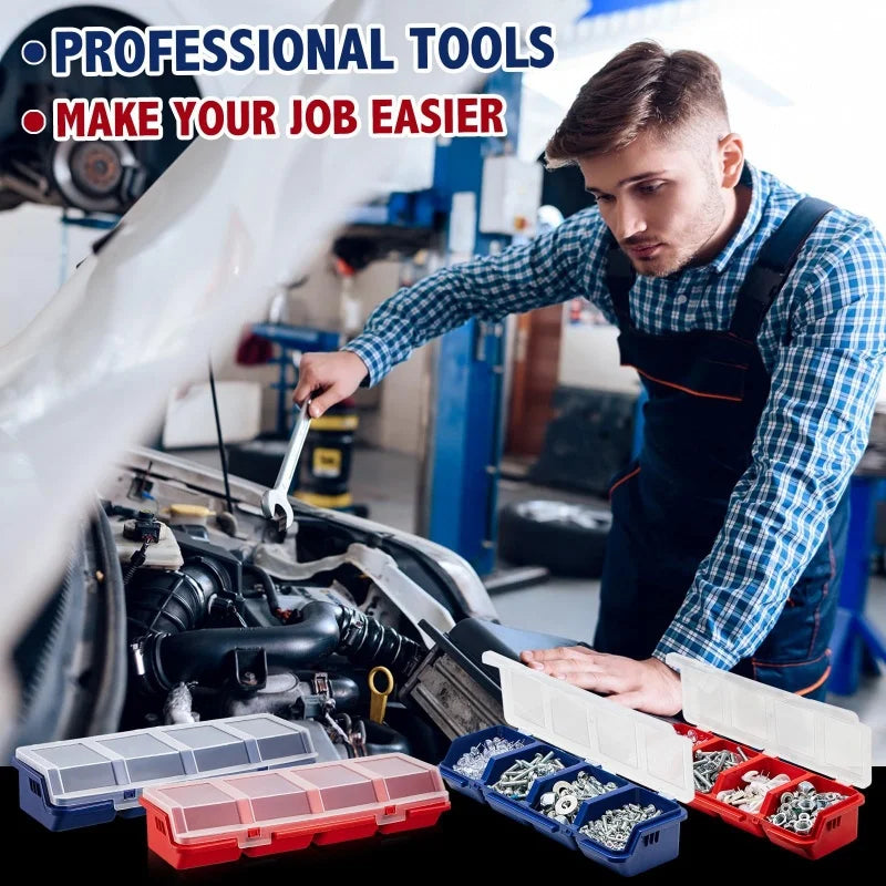 Plastic Tools Storage Box Bevel Connection with Cover Parts Screw Hardware Toolbox Jewelry Storage Case Components Sorting Tool Oasis Select
