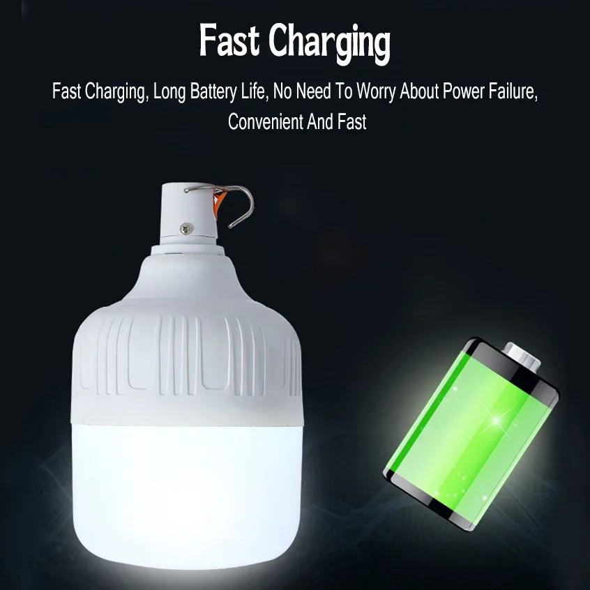 ESMARTER 60W/80W USB Rechargeable LED Camping Lantern & Hook
