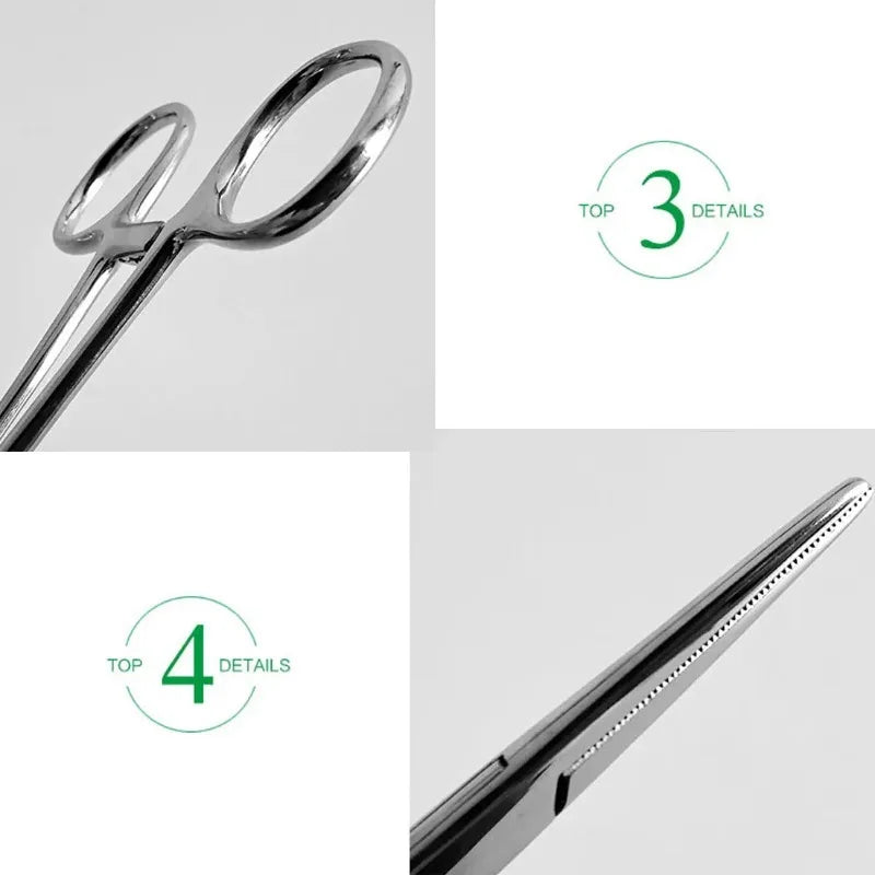 JUSTINLAU 16/18/20CM Bent/straight Stainless Steel Locking Hemostatic Forceps Cupping Cotton Surgical Forceps Fishing Tool Plier Oasis Select