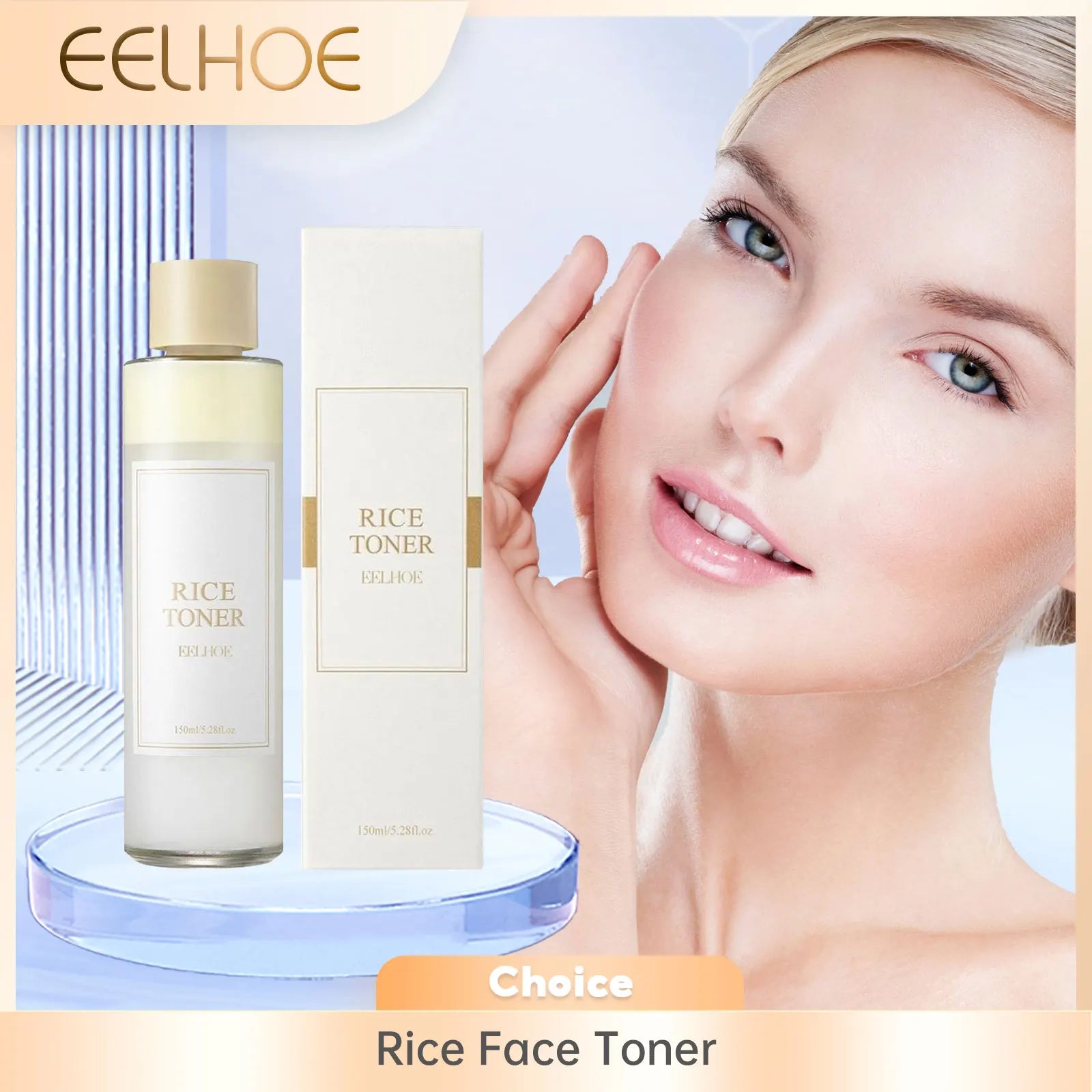 EELHOE Rice Face Toner Brightening Moisturizing Even Skin Tone Pore Tightening Skin Smoothing Nicotinamide Facial Shrink Serum Oasis Select
