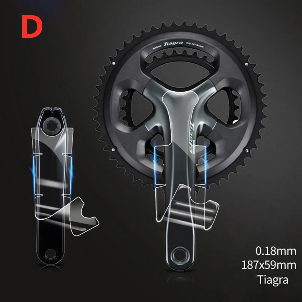 Bicycle Crank Protector Stickers Decals Road Bike Adhesive| TPH Film For-SRAM/SHIMAN0 Cycling Crankset Protector Stickers Parts Oasis Select D