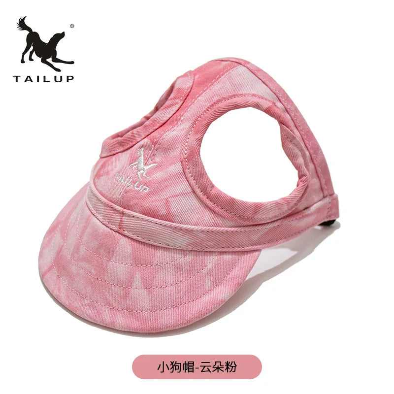 Sunshades for Large, Medium and Small Dogs and Cats with Exposed Ears, Little Dogs with Duck Tongues, Baseball Caps and Headwear Oasis Select Cloud powder M
