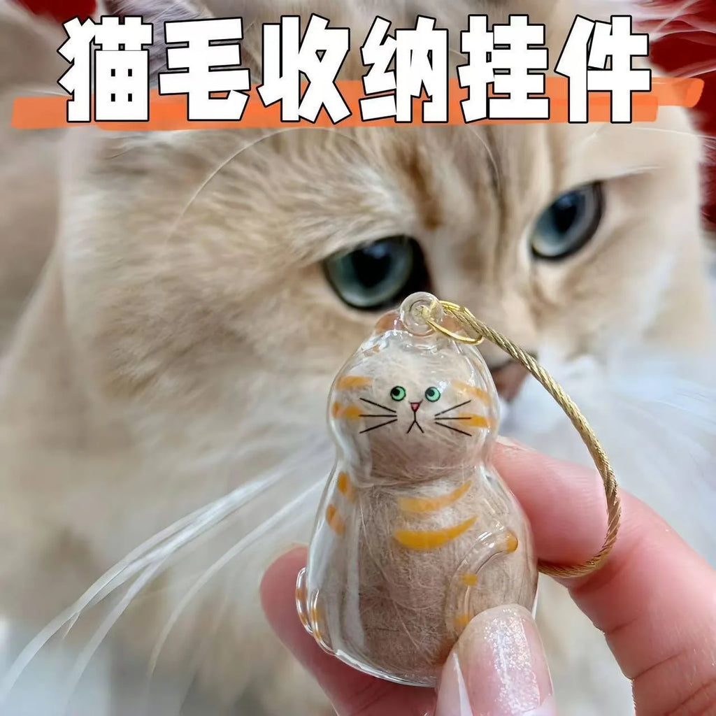 Transparent Cat and Dog Hair Storage Box, Pendant, Gashapon, Cat Hair Storage Capsule, Gashapon Bag, Keychain, Hanging Accessory Oasis Select