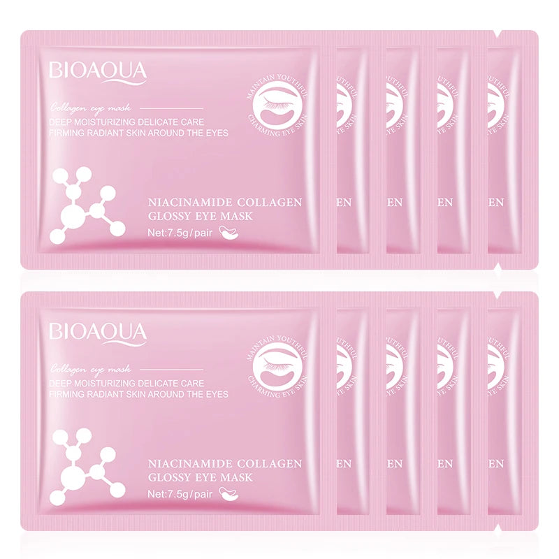 BIOAQUA Snail Collagen Eye Mask – Dark Circles & Anti-Aging Eye Treatment Mask Oasis Select Nicotinamide 10p