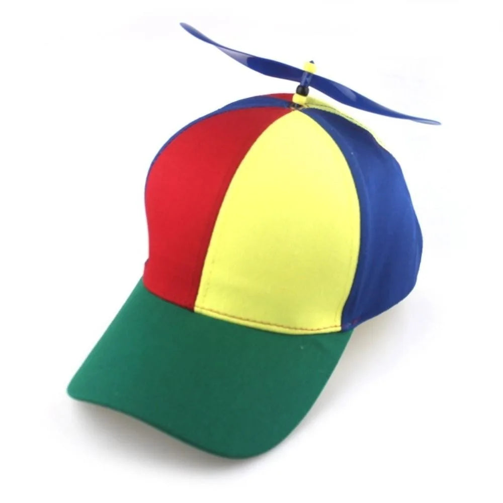 Casual Rainbow Baseball Cap Funny Helicopter Propeller Snapback Hat Bamboo Dragonfly Adventure Dad Hat Boys Girls Oasis Select Green blue 52-54cm
