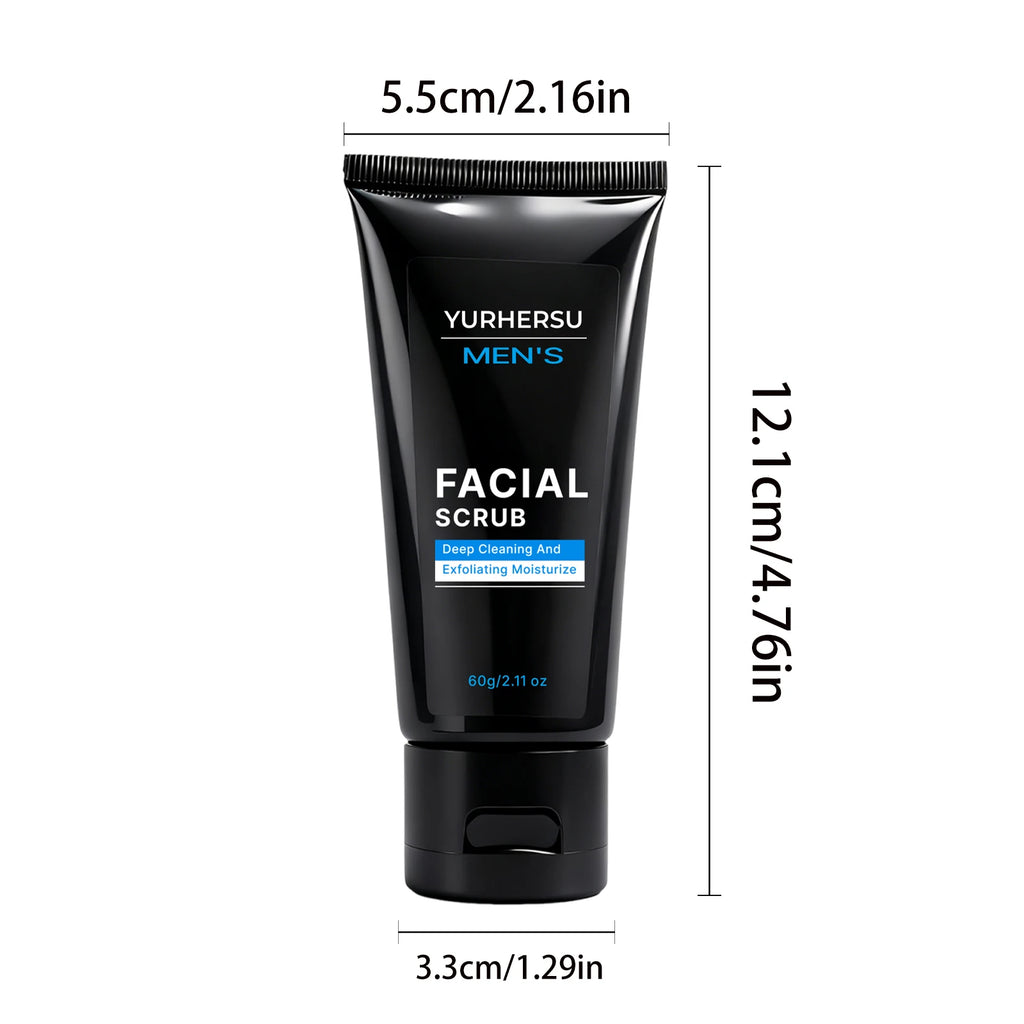 YURHERSU Men's Oil Control Exfoliating Face Scrub 60g Men's Face Scrub Oasis Select