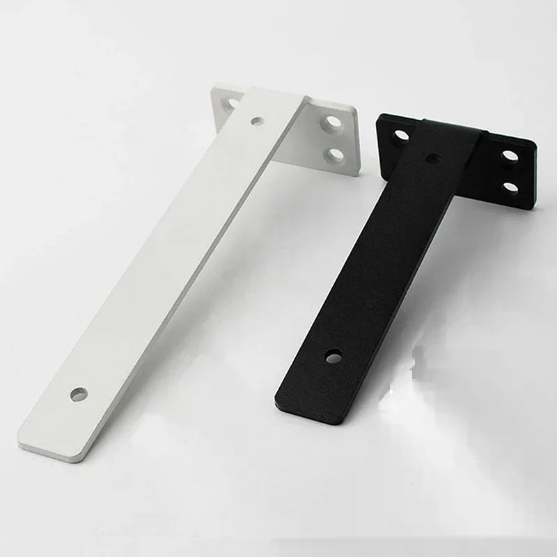 6/8/10/12inch Heavy Duty Cast Iron Shelves Brackets Floating Shelf Brackets 4MM Thicked Invisible L Brackets For Shelves Support Oasis Select