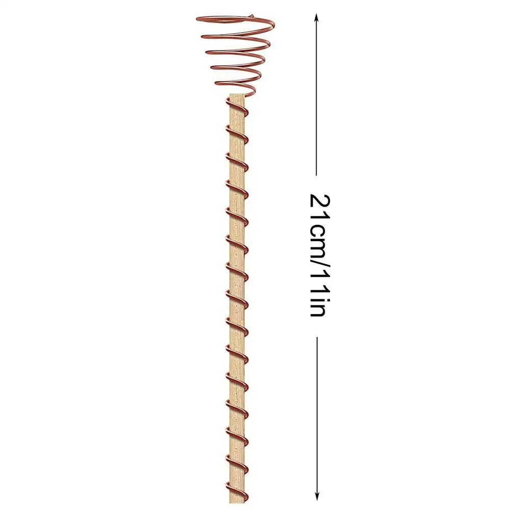 6Pcs Electroculture Plant Stakes Gardening Copper Coil Antennas Bonsai Fixing Rod Plants Using for Growing Garden Plants Fruits Oasis Select single attribute