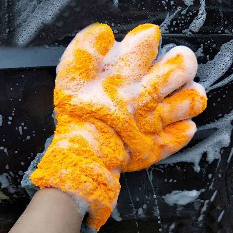 Double-Sided Coral Fleece Car Wash Mitt – Scratch-Free Glove Car Wash Mitt Oasis Select