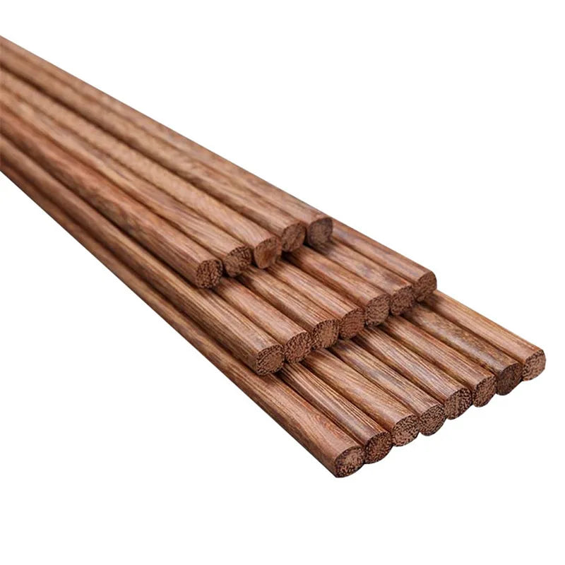 10 Pairs New Natural Rosewood Chopsticks Reusable Healthy Chinese Wooden Chop Sticks Sushi Food Stick Tableware Kitchen Utensils Oasis Select