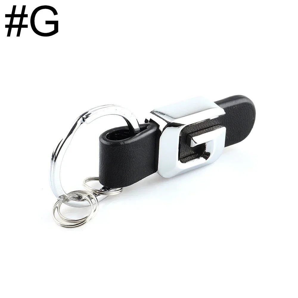 1Pcs 3D Car Key Chain Metal Letter Leather Strap keychain For Mercedes Benz A B C D E G S Class Car Keychain leather Key Rings Oasis Select G