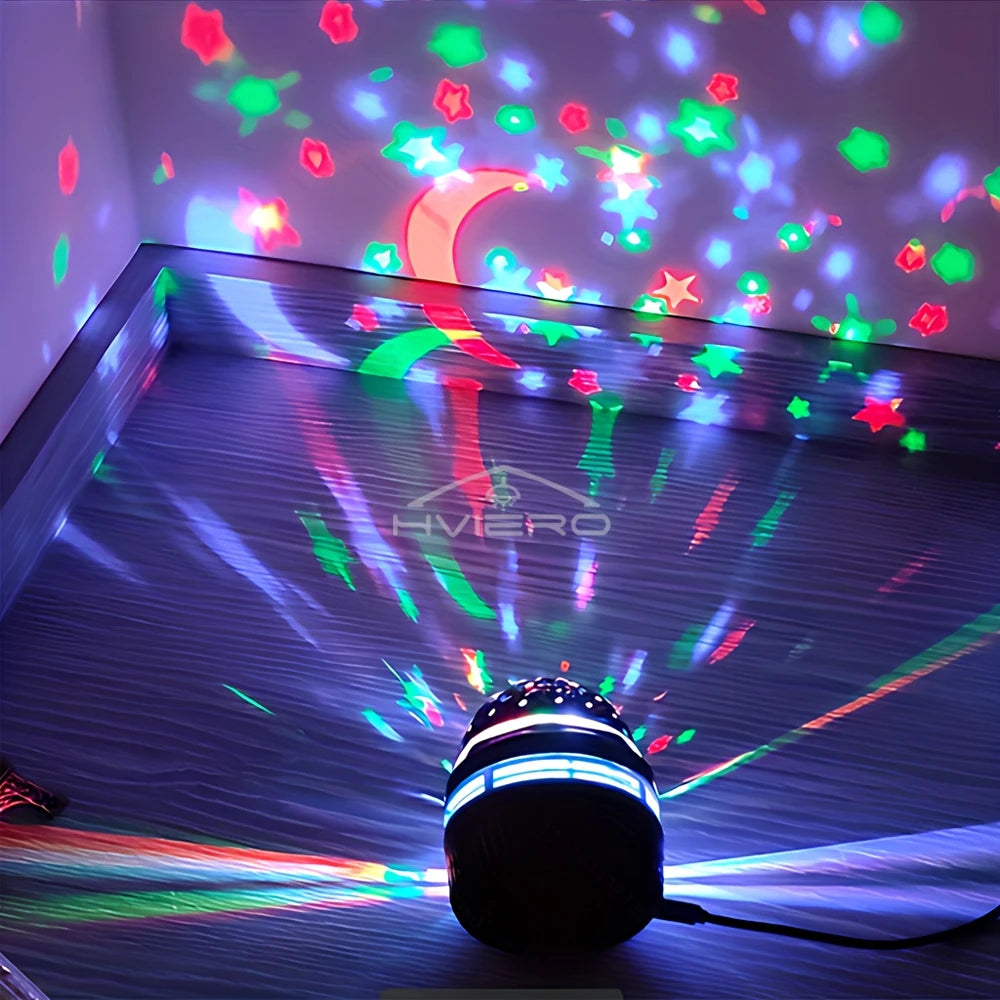 Galaxy Night Light Projector – Rotating Starry Sky USB LED