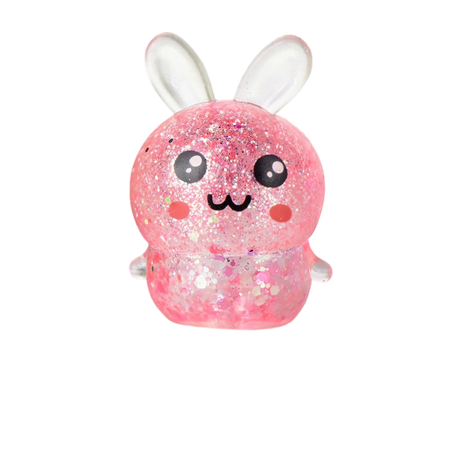1PCS Squishy Bunny Stress Balls with Light Stress Relief Toy Girls Kids Fidget Toys Colorful Rabbit for Easter Basket gifts Oasis Select Red One Size