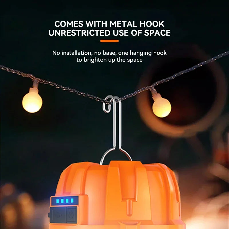 Powerful LED Camping Lights Built-in Battery USB Rechargeable Camping BBQ Tents Super Bright Hanging Lantern Power Bank Oasis Select