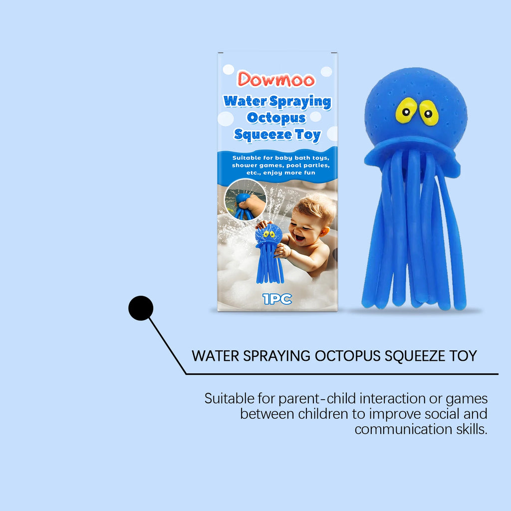 Squirt Octopus Squeeze Toy Outdoor Water Fun Interactive Game Play Pool Bathtub Bath Portable Party Supplies Gift Oasis Select