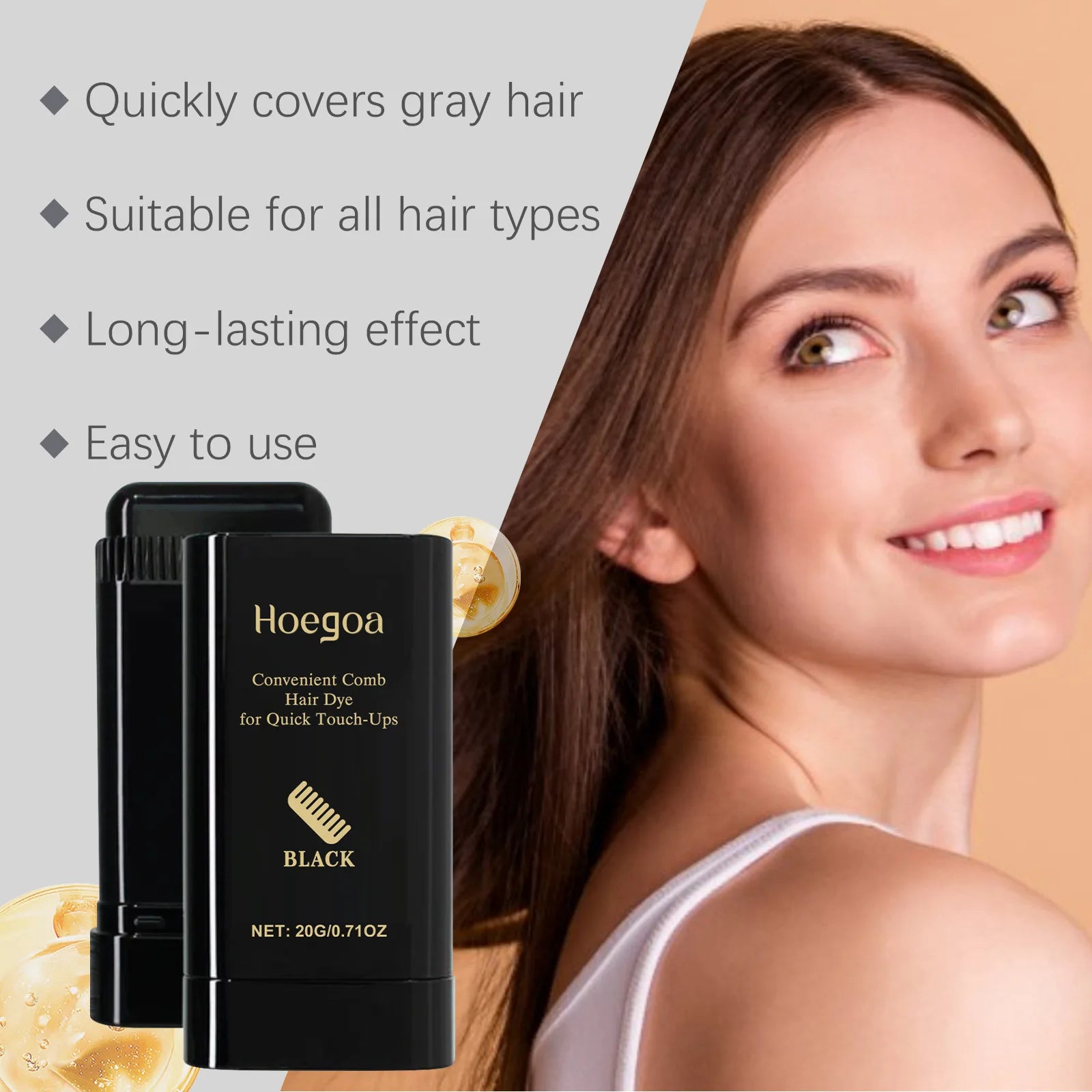 HOEGOA Temporary Hair Color Stick – Gray Root Concealer Temporary Hair Color Oasis Select