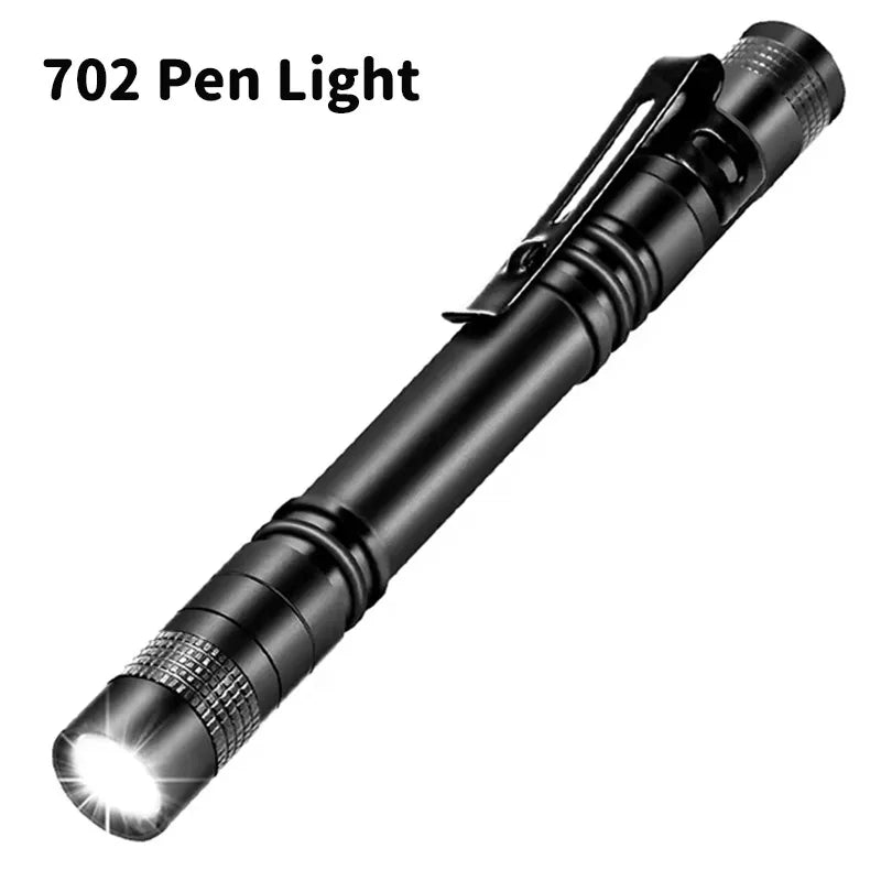Ultra Bright Mini Portable LED Pen Light High Lumens Pocket Flashlight Handheld Torch for Camping Outdoor Emergency Use Oasis Select 702