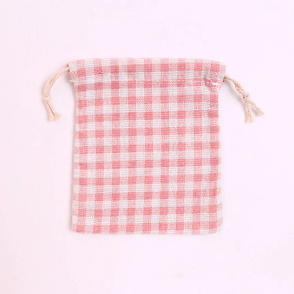 Cotton Linen Drawstring Gift Bags | Printed Patterns, 3 Sizes