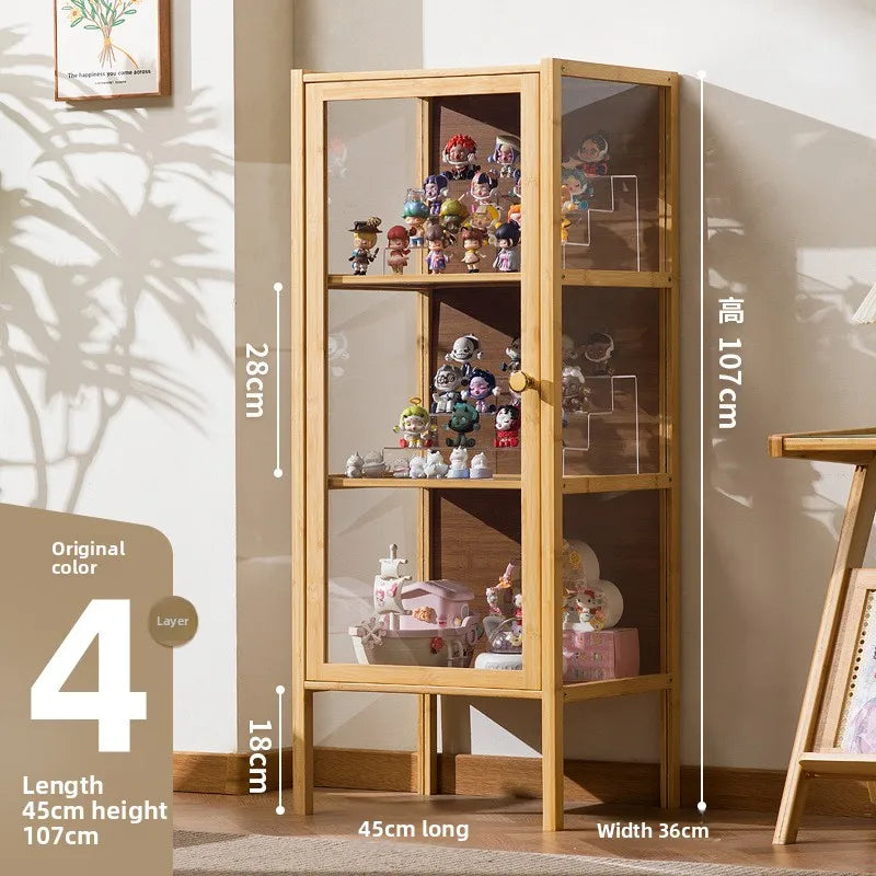 Figure Display Cabinet Household Dustproof Acrylic Transparent Model Toy Display Cabinet Ornament Rack Oasis Select Primary four layers