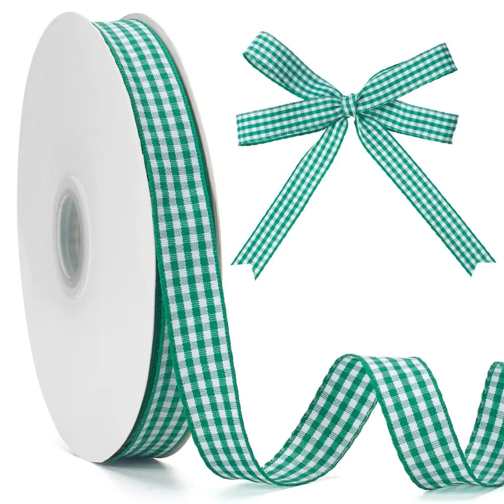 50 Yard Plaid Satin Ribbon Roll 2CM – Gift Wrapping & Weddings