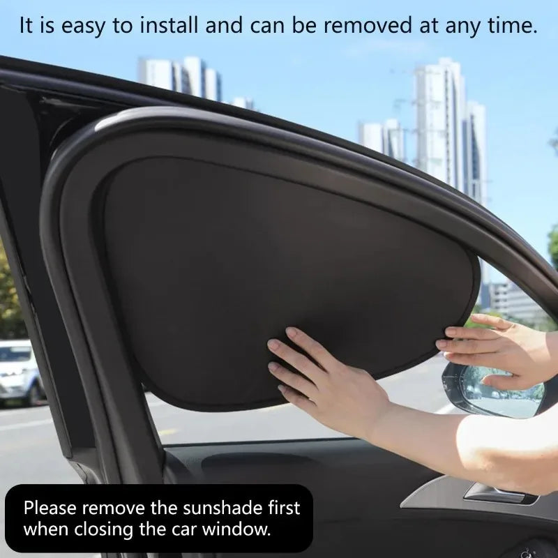 Electrostatic Car Side Window Sun Visor 4-Layer Sun Shade Curtains Anti-Glare UV-Blocker Auto Internal Blocker 99.9% UV New Oasis Select