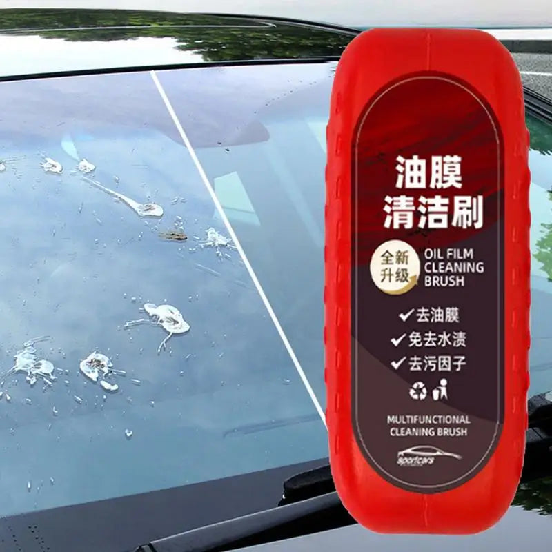 Auto Glass Oil Film Remover with Sponge Towel Glass Oil Film Remover Car Windshield Oil Film Cleaner for Car Window Remove Dirt Oasis Select